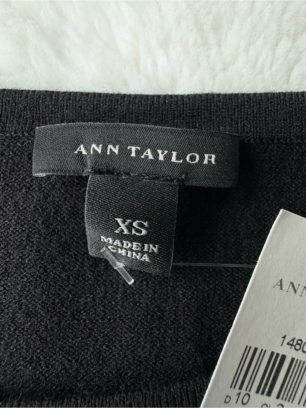 Ann Taylor Black Lace-Yoke Sweater Dress, NWT